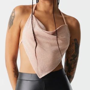 Slinky Cowl Neck Halter Tank